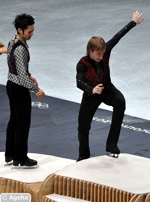 Medal ceremony men: Joke or Statement by Plushenko?